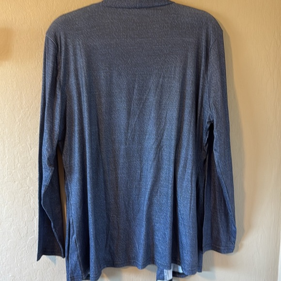 Women’s Striped Top With Built In Cardigan Long Sleeve Size XL - Picture 5 of 10